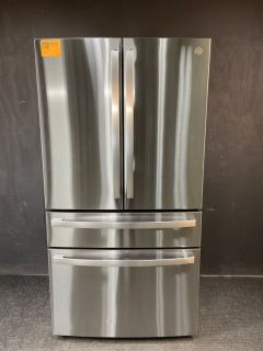 GE Profile 36 Inch 23.2 Cu Ft 4 Door French Door Refrigerator in Printproof Stainless - PJE23BYWFSC