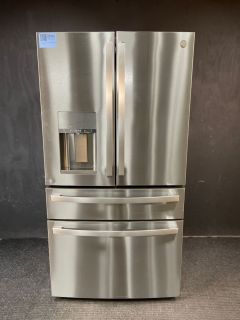 GE Profile 36 Inch 28 Cu Ft 4 Door French Door Refrigerator in Printproof Stainless - PVD28BYNFSC