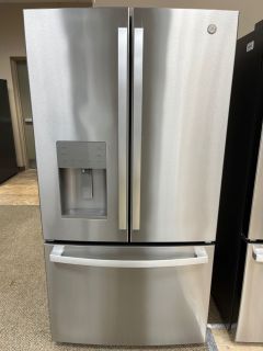 GE 36 Inch 20.6 Cu ft Counter Depth French Door with Dispenser in Print Resistant Stainless - GYE21JYMFS