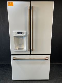 GE Cafe 22.1 Cu Ft 35.75" Wide Counter Depth French Door Refrigerator in White Matte - CYE22TP4MW2C