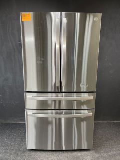 GE Profile 36 Inch 23.2 Cu Ft 4 Door French Door Refrigerator in Printproof Stainless - PJE23BYWFSC