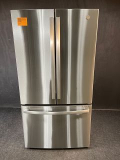 GE 27 cu ft French Door Non-Dispenser 36 inch Print Proof Stainless - GNE27JYMFSC
