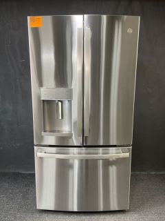 GE 36 Inch 22 Cu ft Counter Depth French Door with Dispenser in Print Resistant Stainless - GYE22GYNFS