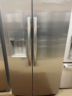 Frigidaire Gallery 22 Cu Ft 35.75" W Counter Depth Side by Side Refrigerator in PrintProof Stainless - GRSC2352AF