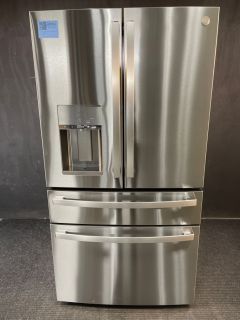 GE Profile 36 Inch 28 Cu Ft 4 Door French Door Refrigerator in Printproof Stainless - PVD28BYNFSC