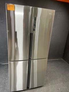 Haier 16.4 cu ft 33" Wide 4 Door French Door Refrigerator without Dispenser in Stainless - QHE16HYPFSC