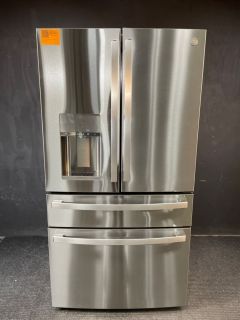 GE Profile 36 Inch 28 Cu Ft 4 Door French Door Refrigerator in Printproof Stainless - PVD28BYNFSC