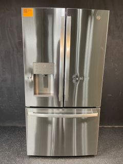 GE 36 Inch 20.6 Cu ft Counter Depth French Door with Dispenser in Print Resistant Stainless - GYE21JYMFSC