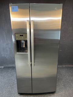 GE 23 Cu Ft 32.75" Wide Energy Star Side by Side Refrigerator in Stainless - GSE23GYPFSC