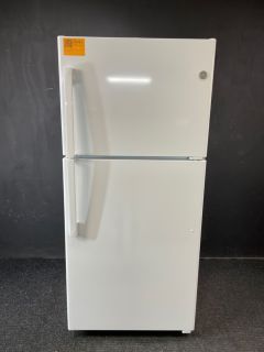 GE 30 inch Top Freezer Refrigerator 19 Cubic Ft. in White.  Optional Icemaker IM4D available - GTS19KGNRWW