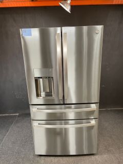 GE Profile 36 Inch 22.3 Cu Ft Counter Depth 4 Door French Door Refrigerator in Printproof Stainless - PXD22BYPFSC