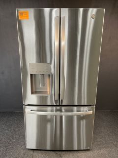 GE 25.6 Cu Ft 35.75" Wide French Door Refrigerator in Printproof Stainless - GFE26JYMFSC