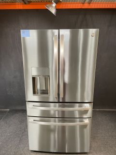 GE Profile 36 Inch 28 Cu Ft 4 Door French Door Refrigerator in Printproof Stainless - PVD28BYNFSC