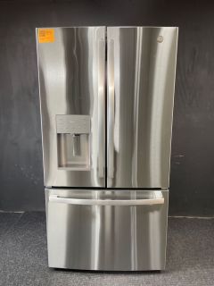 GE 25.6 Cu Ft 35.75" Wide French Door Refrigerator in Printproof Stainless - GFE26JYMFS
