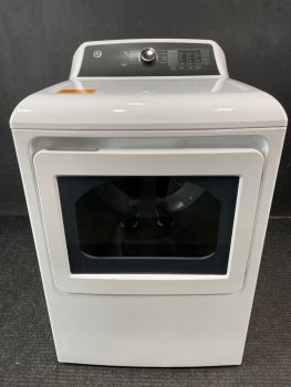 GE 27 Inch 7.4 Cu. Ft. Front Load Electric Dryer with Sensor in White - GTD58EBSVWS