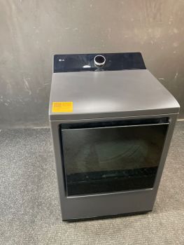 LG 27 Inch 7.3 Cu ft Top Control Electric Dryer With Steam and Sensor in Matte Black - DLEX8600BEC