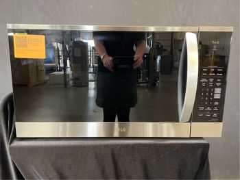 LG 1.8 Cu Ft. Capacity 30" wide 1000W Over the Range Microwave with Sensor in PrintProof Stainless - MVEM1825F