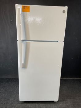 GE 28 Inch Wide 17 Cu Ft Top Freezer Refrigerator in White; Optional IM4D Icemaker - GTS17DTNRWWC