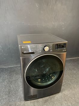 LG 4.5 Cubic Ft. 27" Wide Front Load Washer with Steam in Black Steel - WM4000HBAC