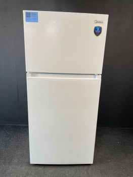 Refrigerador Midea de 28 pulgadas y 14 pies cúbicos con congelador superior, certificación Energry Star, color blanco. NO INCLUYE FABRICADOR DE HIELO - MRT14D2BWW