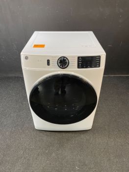 GE 28 Inch 7.8 Cu Ft Gas Front Control Dryer with Sensor in White - GFD55GSSNWWC