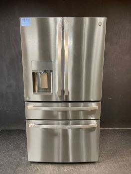 GE Profile 36 Inch 28 Cu Ft 4 Door French Door Refrigerator in Printproof Stainless - PVD28BYNFSC