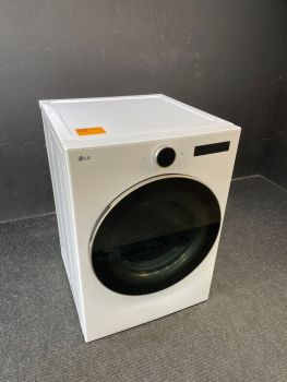 Secadora eléctrica LG de 7.4 pies cúbicos con controles frontales, sensor y vapor, color blanco - DLEX6500WC