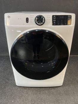 GE 28 Inch 7.8 Cu Ft Gas Front Control Dryer with Sensor in White - GFD55GSSNWWC