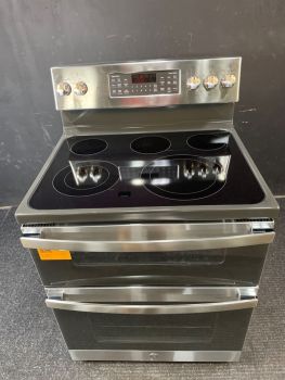 GE Electric Free Standing Smoth Top Steam Clean Double Oven Convection Range in Stainless - JBS86SPSSC