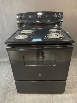 GE 30" Electric Range Manual Clean Coil Top Cooktop in Black - JBS160DMBB