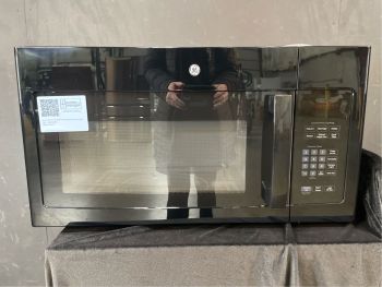 GE 1.6 Cu Ft. 30" wide 1000W Over the Range Microwave with Recirculating Vent in Black - JNM3163DJBBC