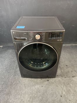 LG 4.5 Cubic Ft. 27" Wide Front Load Washer with Steam in Black Steel - WM4000HBAC