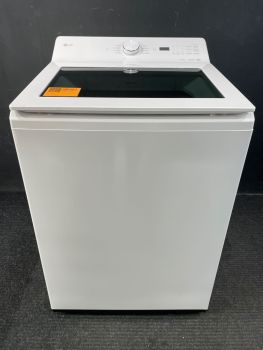 Lavadora LG de carga superior de 5.0 pies cúbicos y 27 pulgadas de ancho, sin agitador, color blanco - WT8200CW