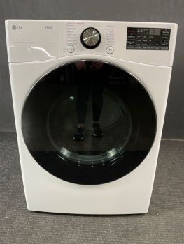 LG 7.4 Cu Ft Electric Front Control Dryer with Steam and Sensor in White - DLEX4200W