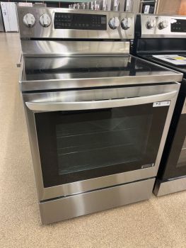 LG 30" Smart Electric Freestanding Electric Range with Convection and AirFry in Stainless - LREL6325F