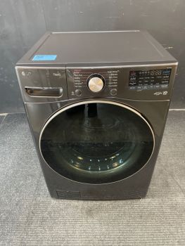 LG 4.5 Cubic Ft. 27" Wide Front Load Washer with Steam in Black Steel - WM4000HBAC