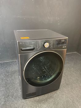 LG 4.5 Cubic Ft. 27" Wide Front Load Washer with Steam in Black Steel - WM4000HBAC