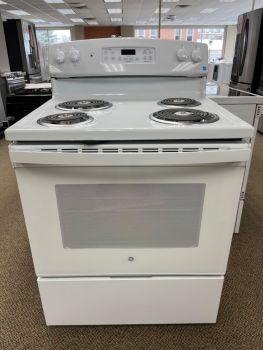 GE 30" Self Cleaning Coil Burner Electric Range in White - JB256DMWW