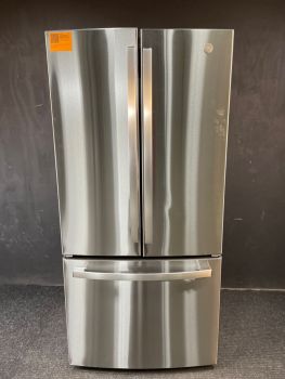 GE 25 Cu Ft French Door Non-Dispenser 33 inch Print Proof Stainless - GNE25JYKFS