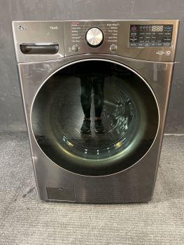 LG 4.5 Cubic Ft. 27" Wide Front Load Washer with Steam in Black Steel - WM4000HBAC