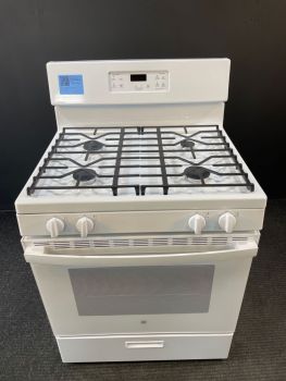 GE 30" 4 Burner Manual Clean Gas Range in White - JGBS61DPWWC