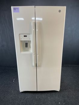 bisque side by side refrigerators counter depth