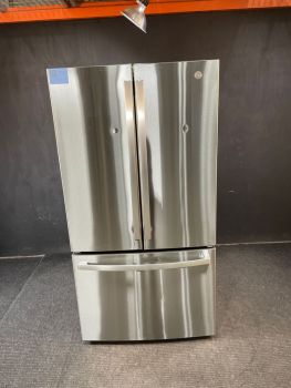 GE 27 cu ft French Door Non-Dispenser 36 inch Print Proof Stainless - GNE27JYMFSC