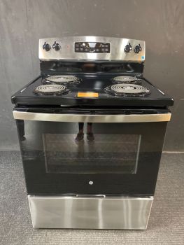 GE 30" Self Cleaning Coil Burner Electric Range in Stainless Steel - JB256RTSSC
