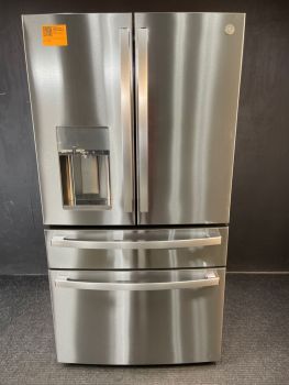 GE Profile 36 Inch 28 Cu Ft 4 Door French Door Refrigerator in Printproof Stainless - PVD28BYNFS
