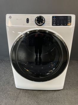GE 28 Inch 7.8 Cu Ft Electric Front Control Dryer with Steam in White - GFD65ESSVWWC