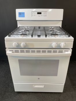 GE 30" 4 Burner Manual Clean Gas Range in White - JGBS61DPWWC