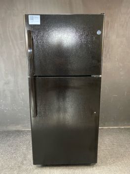 GE 30 Inch Wide 19 Cu Ft Energy Star Top Freezer Refrigerator in Black; Optional IM4D Icemaker - GTE19DTNRBBC