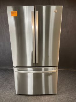 GE 27 cu ft French Door Non-Dispenser 36 inch Print Proof Stainless - GNE27JYMFSC