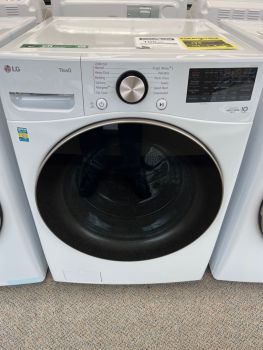 LG 4.5 Cubic Ft. 27" Wide Front Load Washer with Steam in White - WM4000HWA